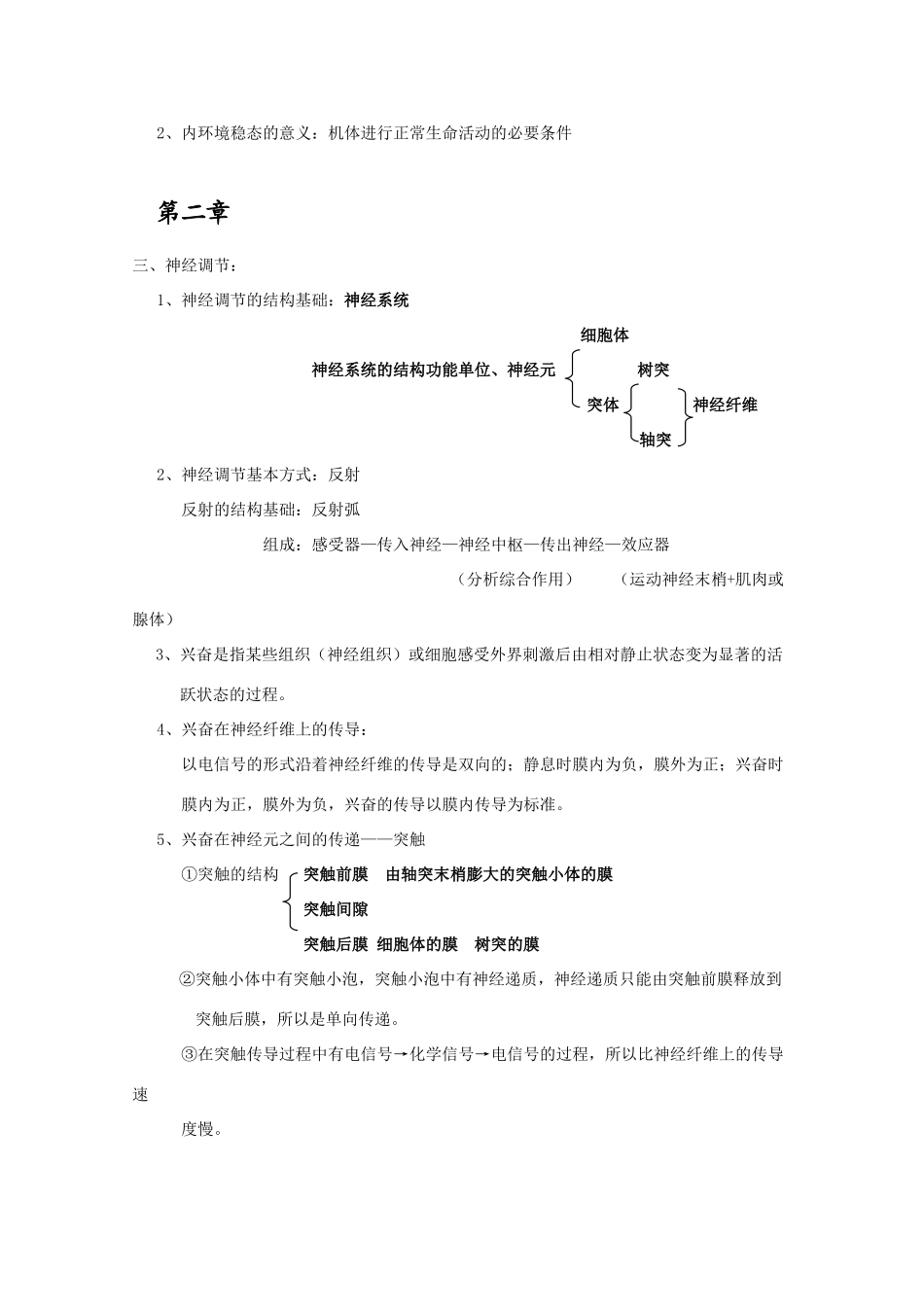 2010年高考生物精华素材：《稳态与环境》全册复习_第2页