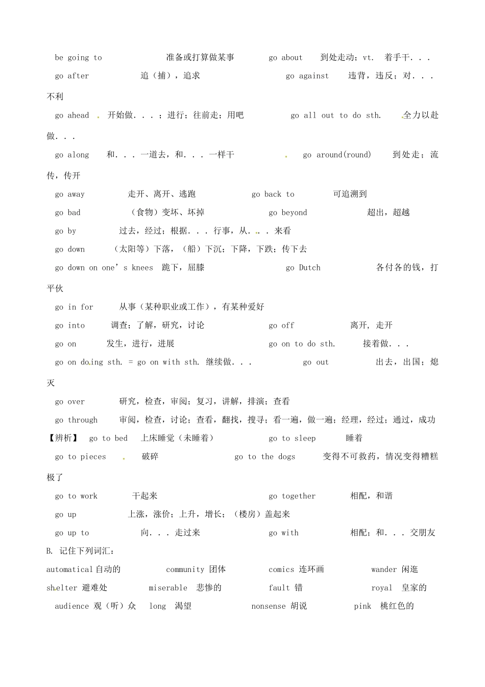 2011届高考英语 知识复习清单（29）_第2页