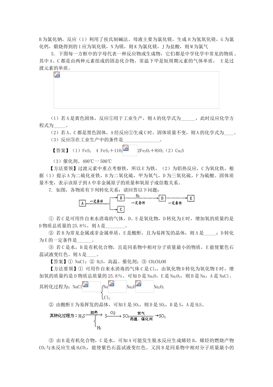 2010高中化学高考二轮复习学案：专题11《无机综合》全国通用_第3页