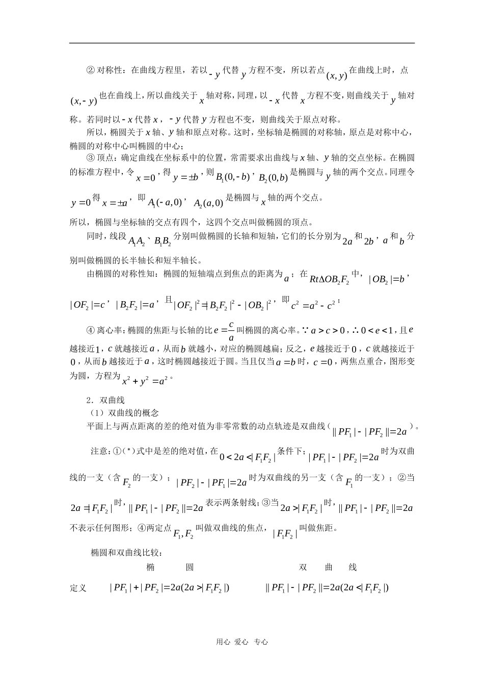 2010高三数学高考复习必备精品教案：圆锥曲线方程及性质_第2页