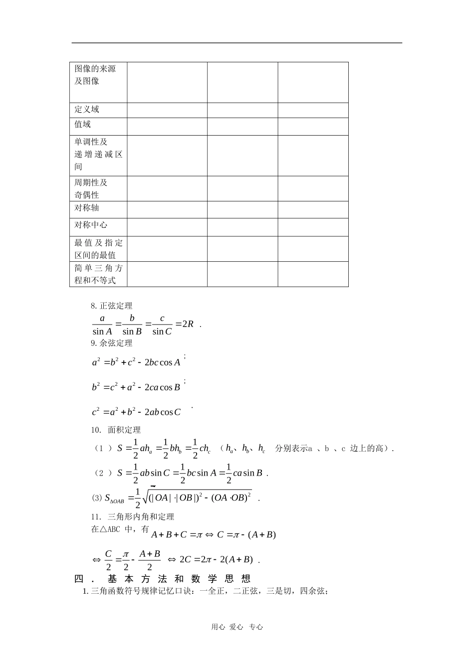 2010高三数学高考复习回归课本教案：三角函数_第3页