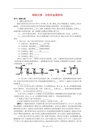 2010高中化学知识点详解大全——《碳族元素 无机非金属材料》
