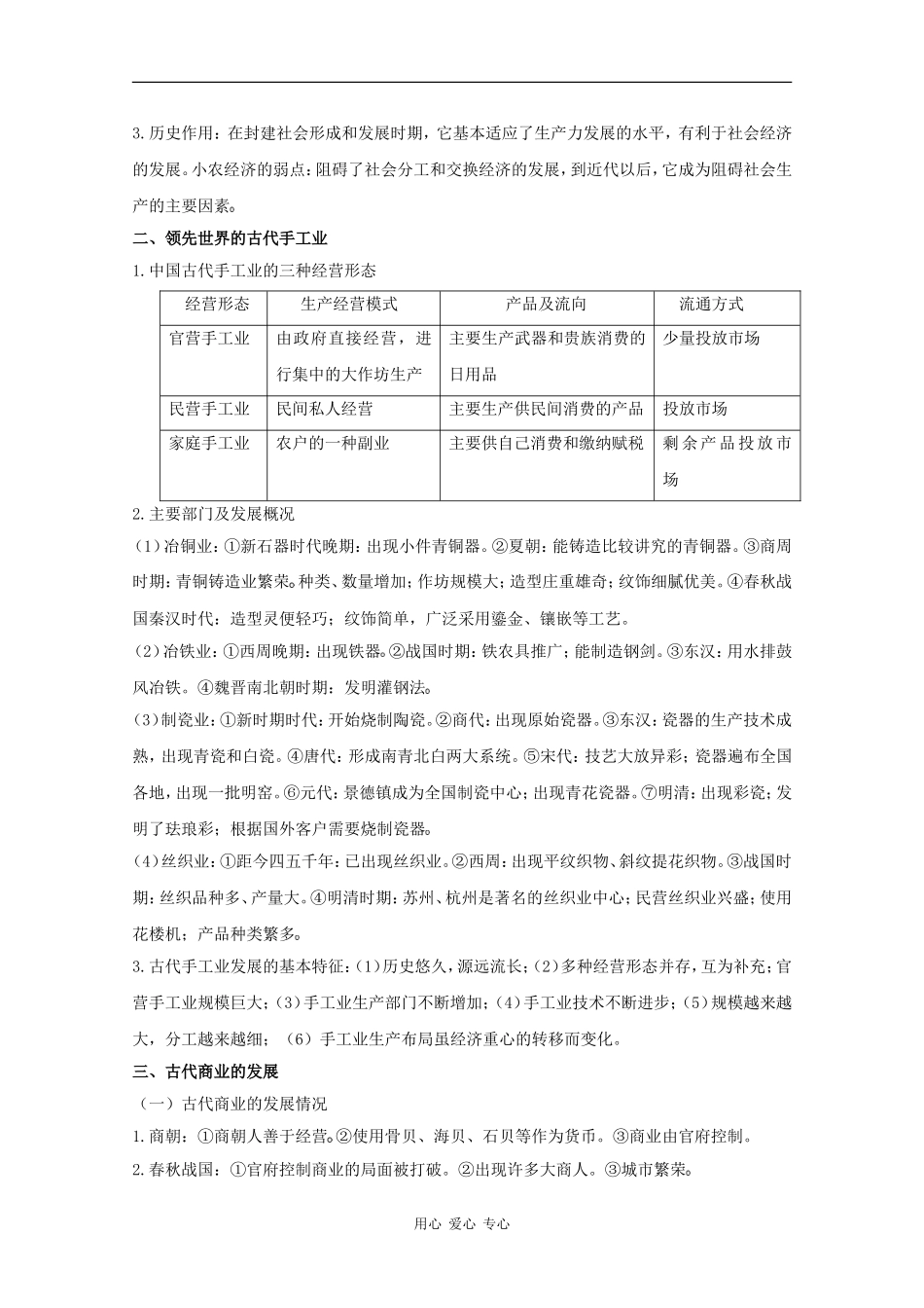 2010高中历史高考二轮复习专题一第二讲中国古代经济史教案_第2页