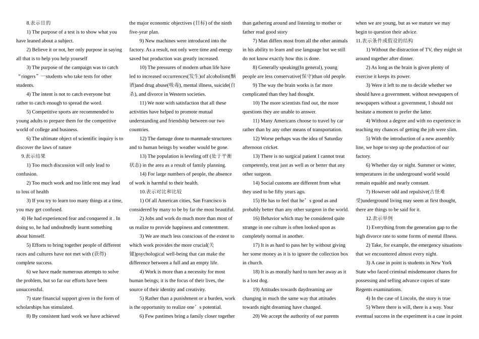 2010高考英语作文全套资料库—考研英语作文过24分必背句型_第3页