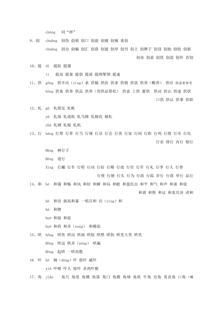 2010高考语文 必考易混多音字50个一网打尽素材_第2页