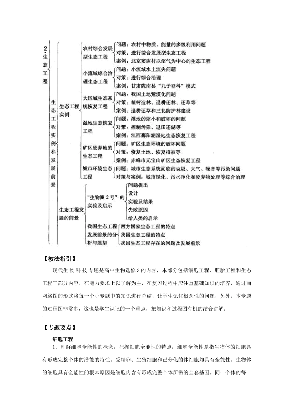 2010高中生物高考二轮复习教案（11）现代技术（二）全国通用_第3页
