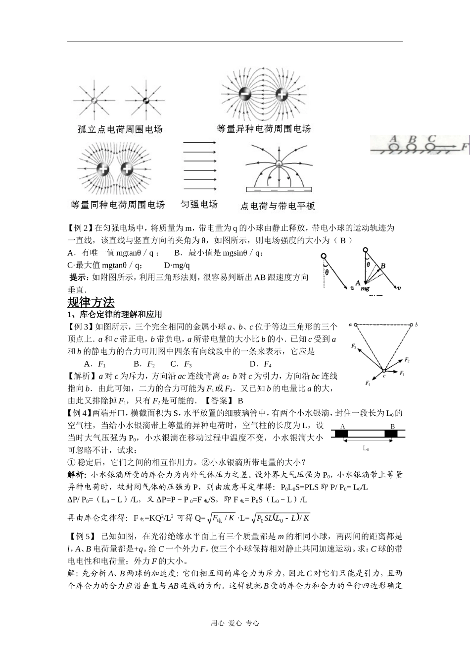 2010高三物理高考教案全集（经典实用）：第10章《电场》_第3页