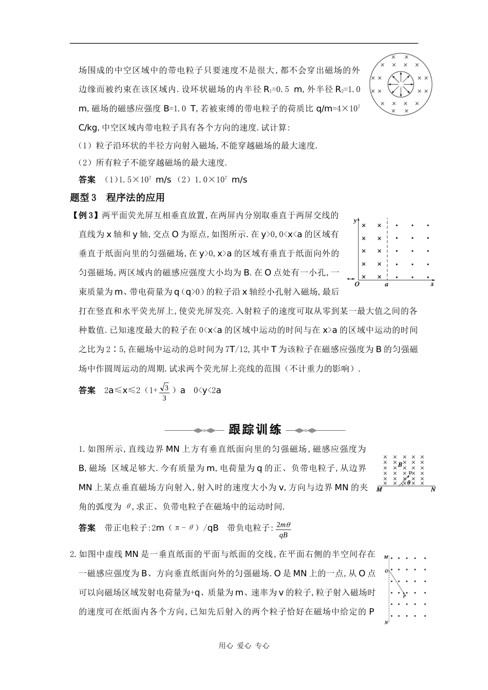 2010高三物理高考精品讲练系列学案：带电粒子在磁场中运动问题特例_第2页