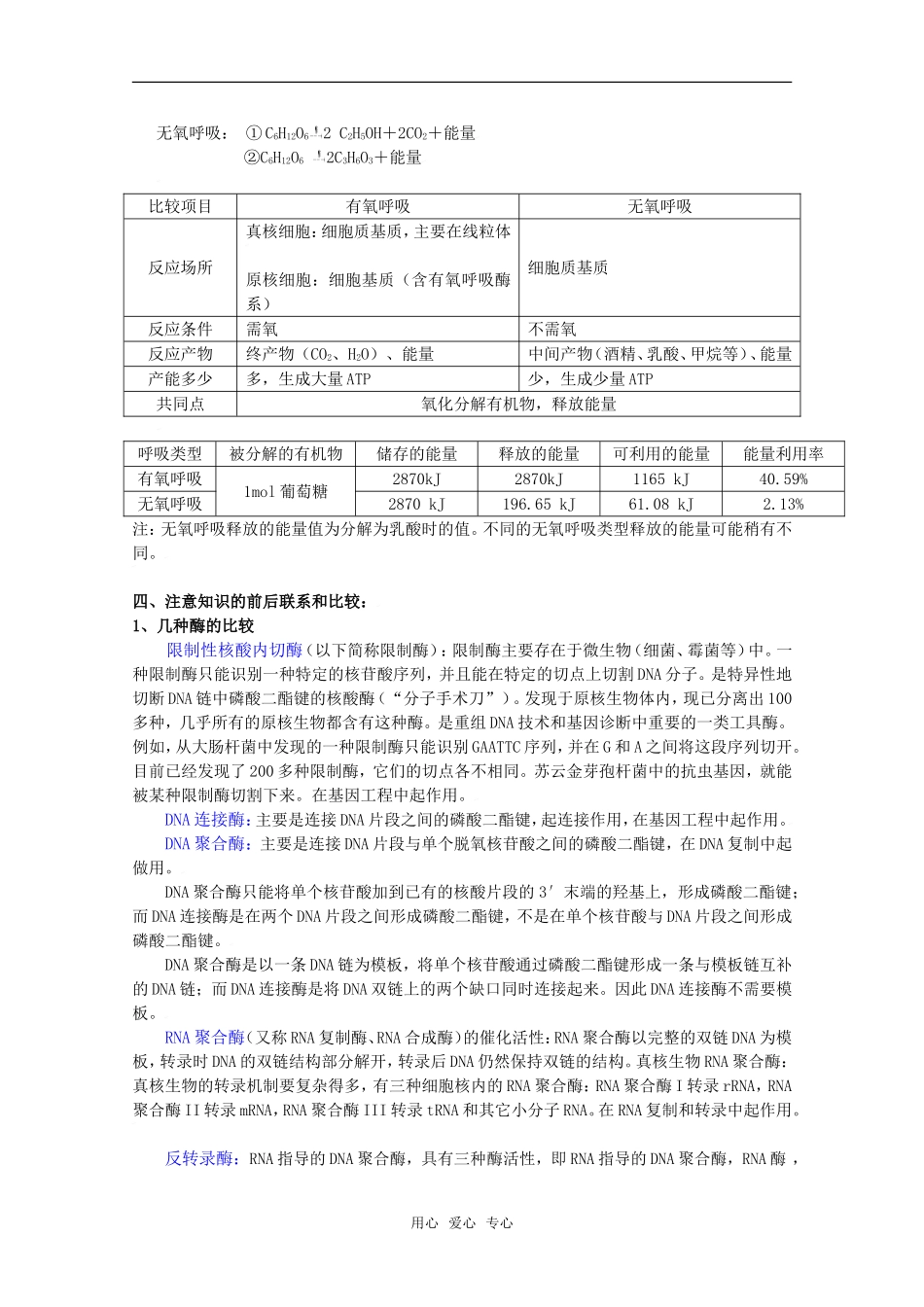 2010高中生物高考二轮复习学案（2）细胞的代谢全国通用_第3页