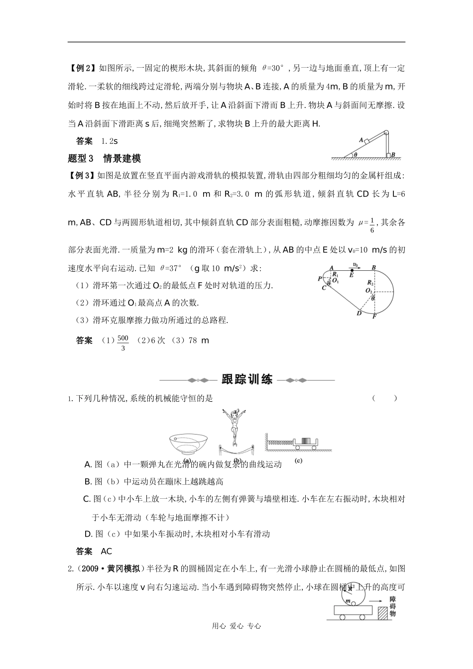2010高三物理高考精品讲练系列学案：机械能守恒定律及其应用_第2页