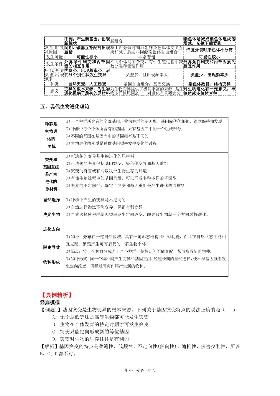 2010高中生物高考二轮复习学案（6）变异、育种、优生和进化全国通用_第2页
