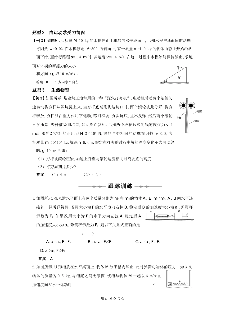 2010高三物理高考精品讲练系列学案：牛顿第二定律  单位制_第2页