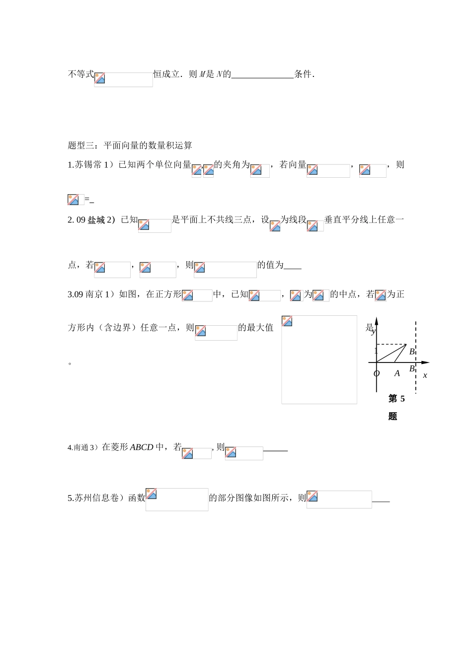 2011届高三数学期末复习（平面向量）导学案_第2页