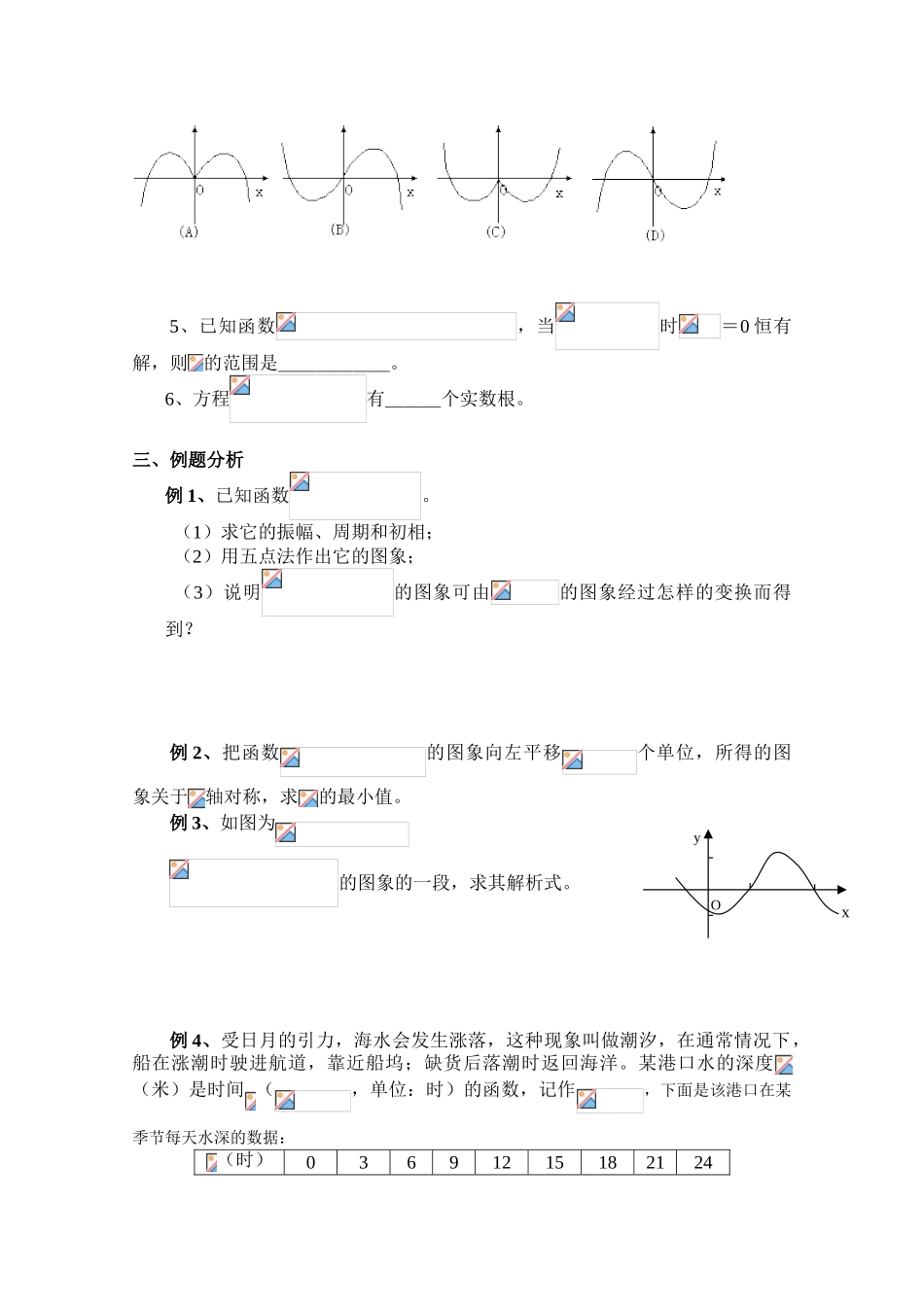 2010年高考数学一轮复习学案：三角函数的图象_第3页