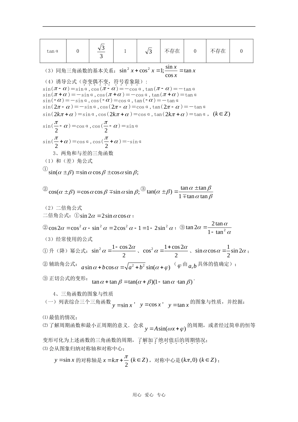 2011届高三数学一轮复习 三角函数(附高考预测)精品教案_第2页