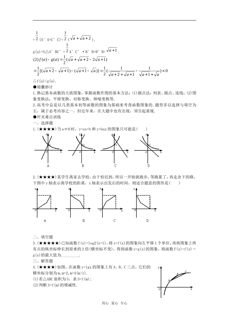 2010年高考数学重点难点讲解 函数图像与图像变换教案 旧人教版_第2页