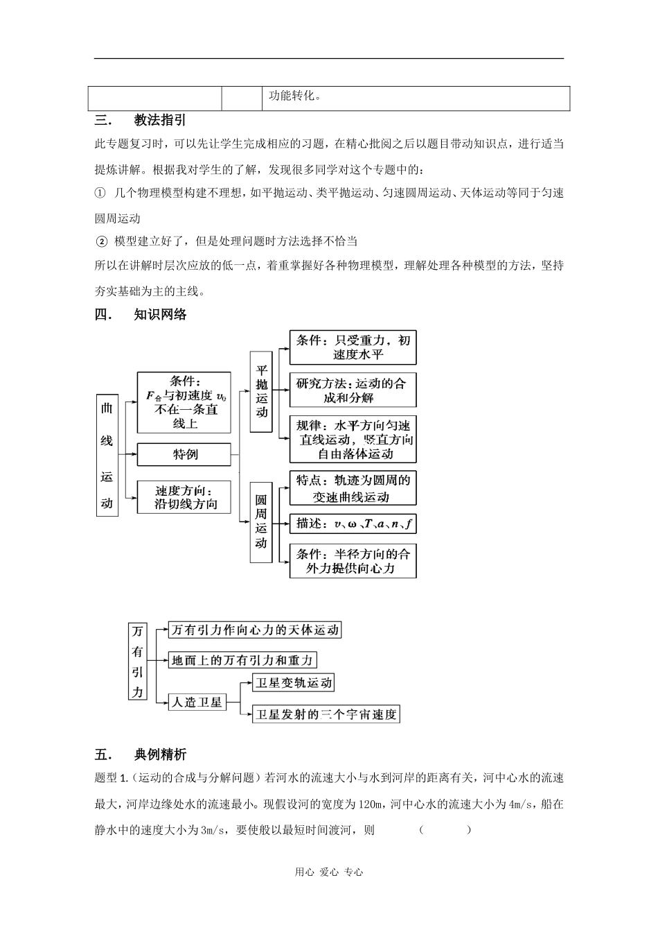 2010高中物理高考二轮复习教案（3）力与物体的曲线运动_第3页