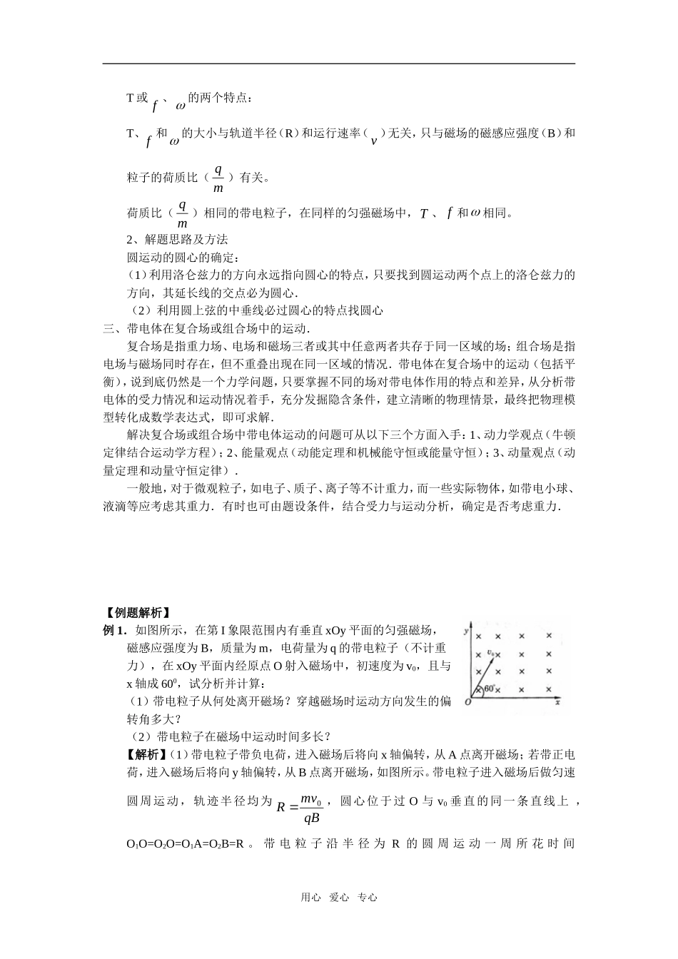 2010高中物理高考复习 磁场带电粒子在复合场中的运动学案全国通用_第2页