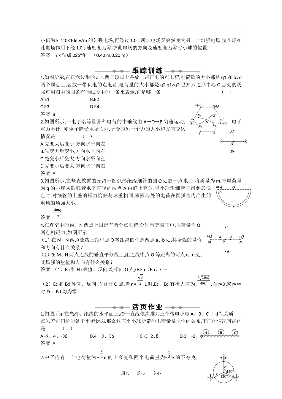 2010高中物理高考精品讲练系列学案：电场强度 电场线_第2页