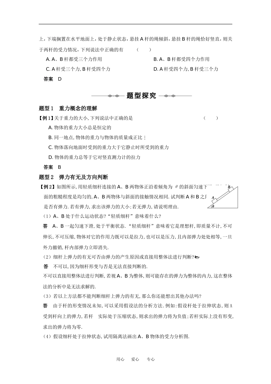 2010高中物理高考精品讲练系列学案：力 重力和弹力_第2页