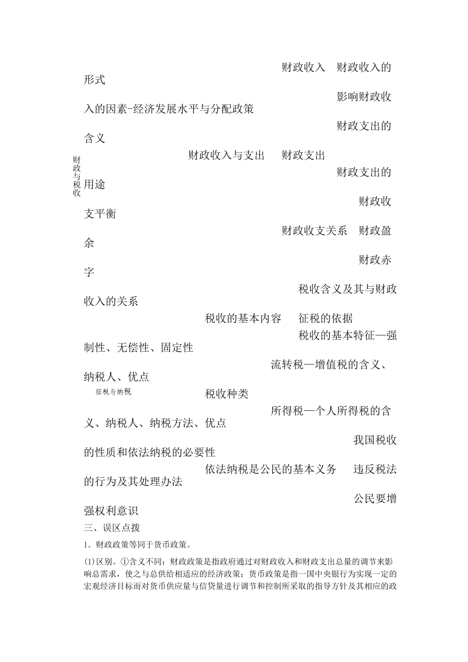2011届高三政治一轮复习学案：第八课《财政与税收》新人教版_第3页