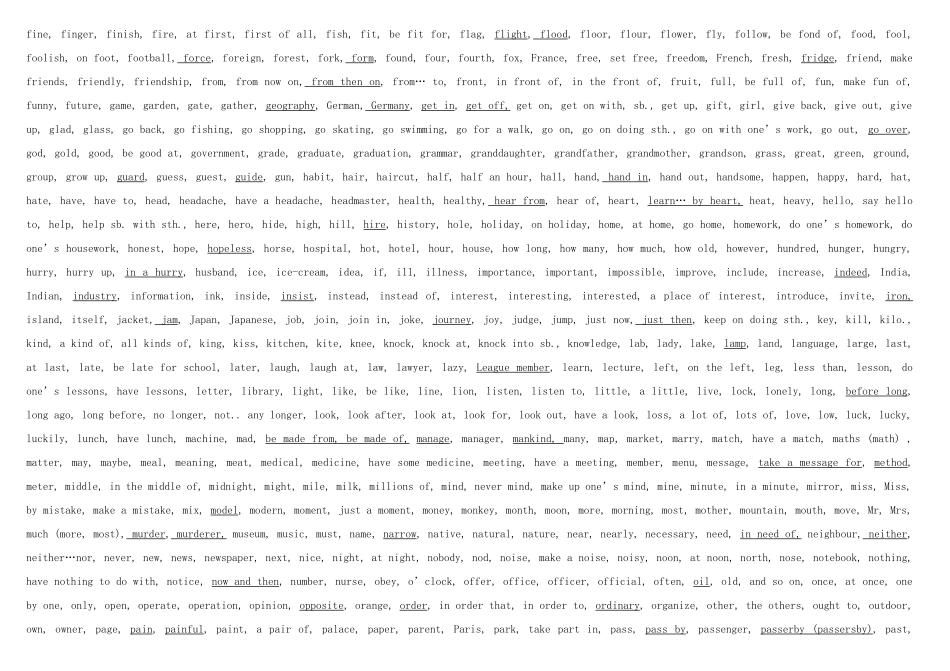 2010高中英语 大纲词汇表素材 旧人教版_第2页