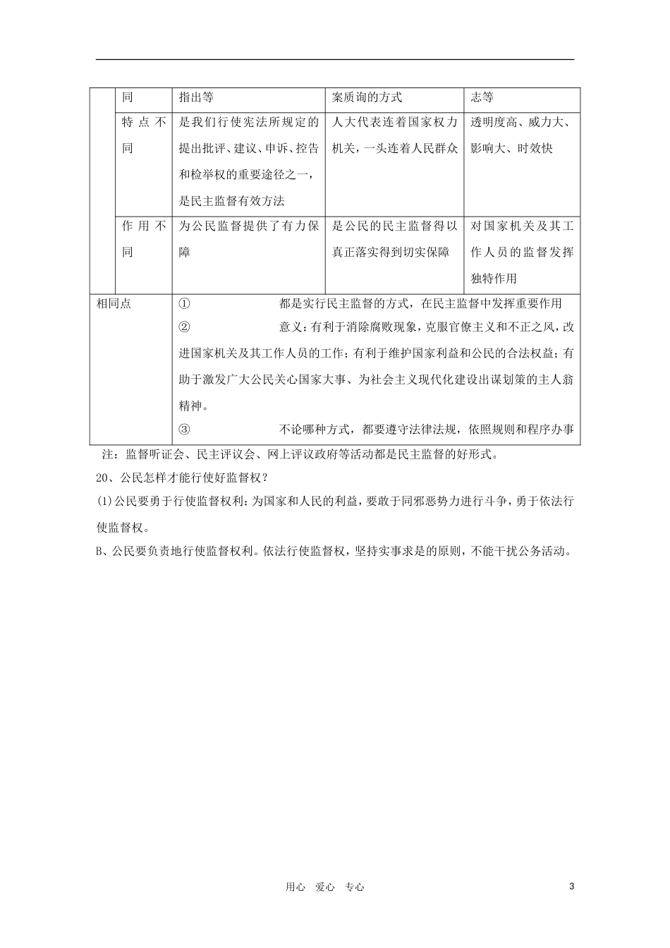 2011届高考政治一轮复习教案 政治生活（二）第二课：我国公民的政治参与 新人教版必修2_第3页