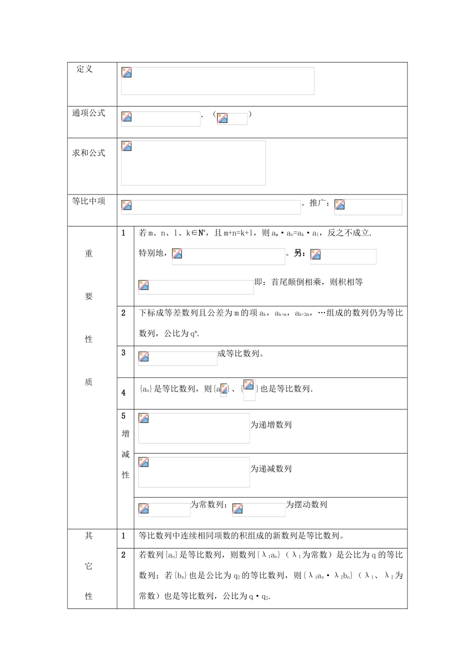 2011届湖南地区高三数学第一轮复习 7.3等比数列学案（老师版）_第2页
