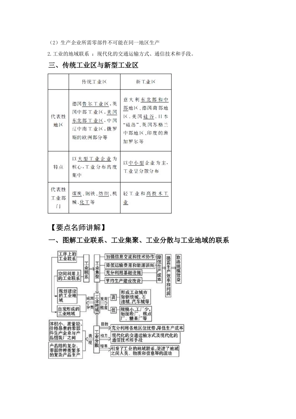 2011版高中地理一轮复习 工业地域的形成 传统工业区与新型工业区精品学案 新人教版必修2_第2页