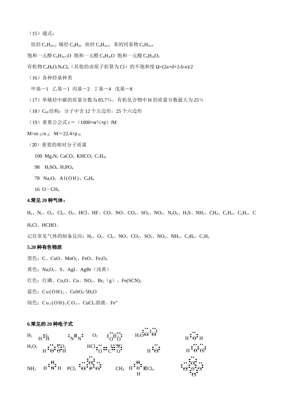 2011年高考化学 特别关注的21考点总结素材_第2页