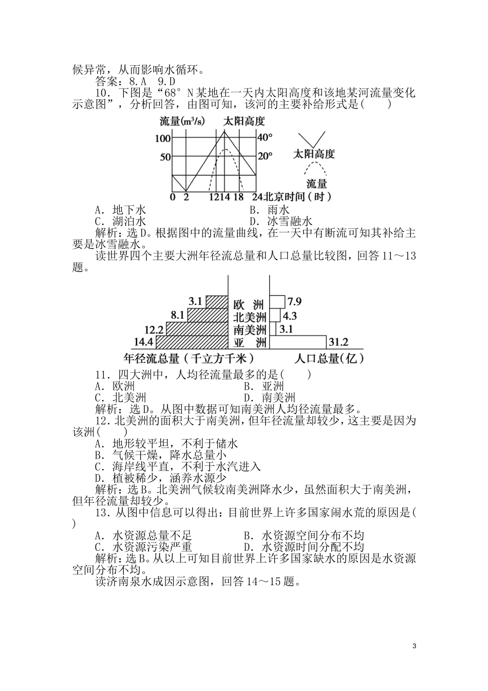 2011年高考地理一轮复习 9讲课时作业_第3页