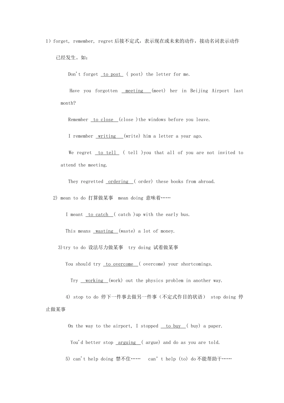 2011江苏省怀仁中学高二英语 M5U2 V-ing形式用法归纳教案 牛津译林版_第3页