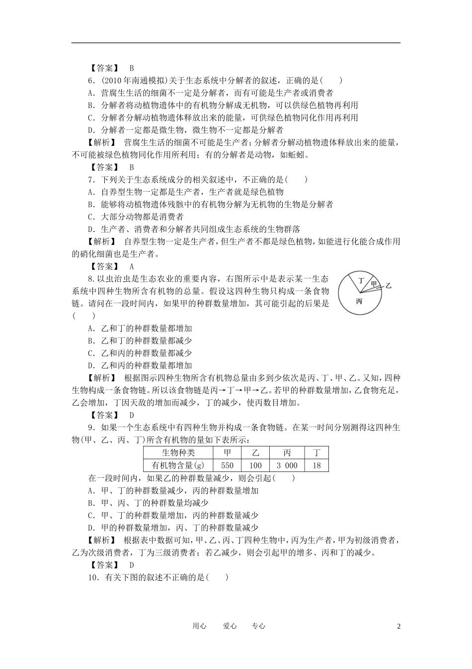 2011年高考生物一轮复习 第1节生态系统的结构精品学案 新人教版_第2页