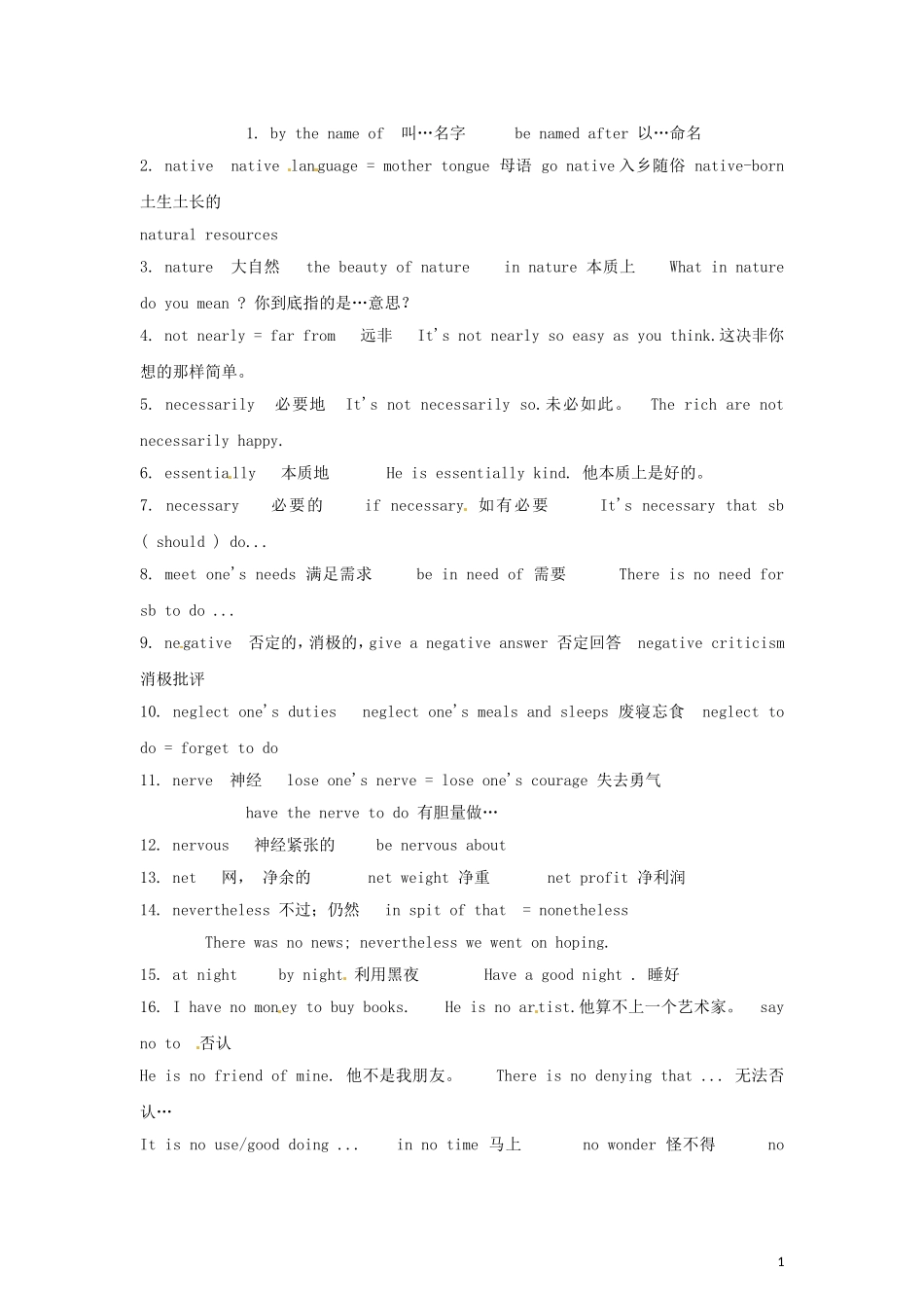 2011年高考英语完全攻略 必备词汇（11）_第1页