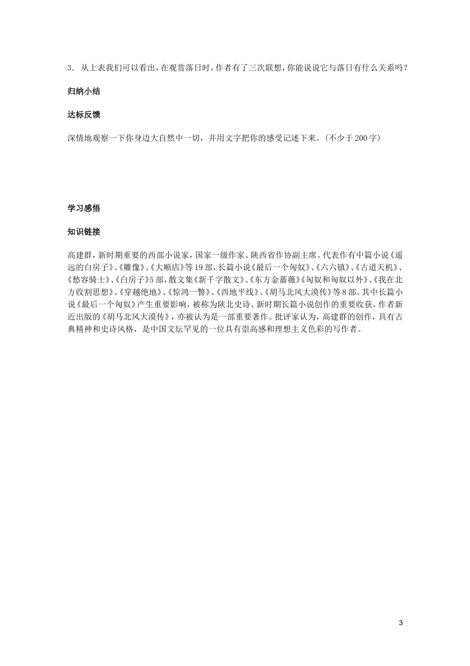 2011年高中语文 4.1.2《西地平线上》学案 苏教版必修1_第3页