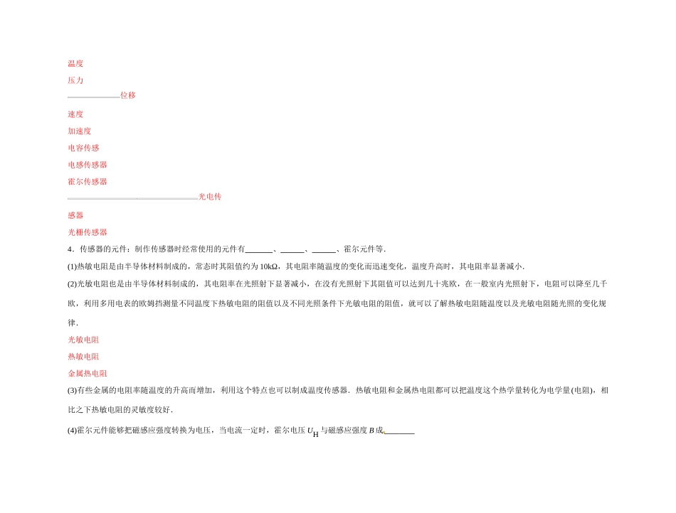 2011年高考物理 传感器及其应用讲义 新人教版_第2页