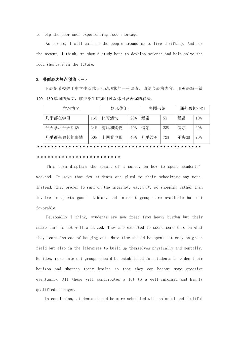 2011年高考英语 作文题目热点预测素材_第3页