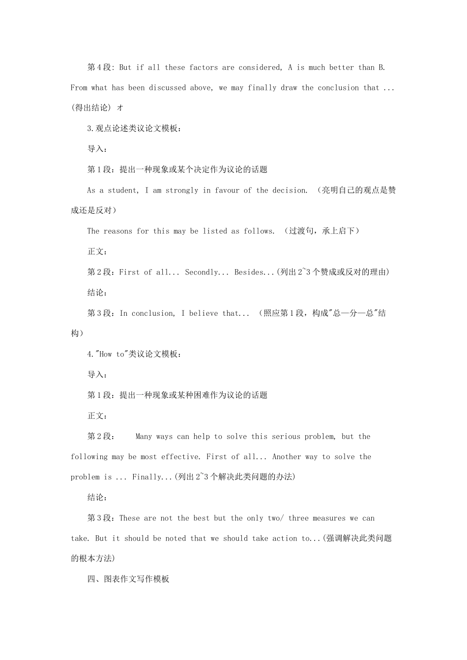 2011年高考英语 作文万能模板素材_第3页