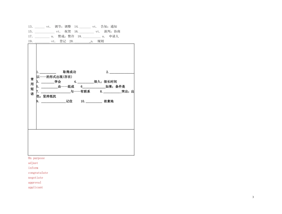 2011年高考英语一轮复习 Unit 19Language语言名师金学案 北师大版_第3页