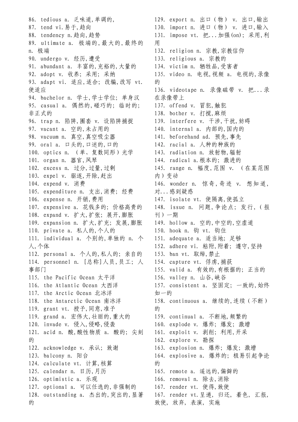 2011最新高考英语高频词汇精品素材_第2页