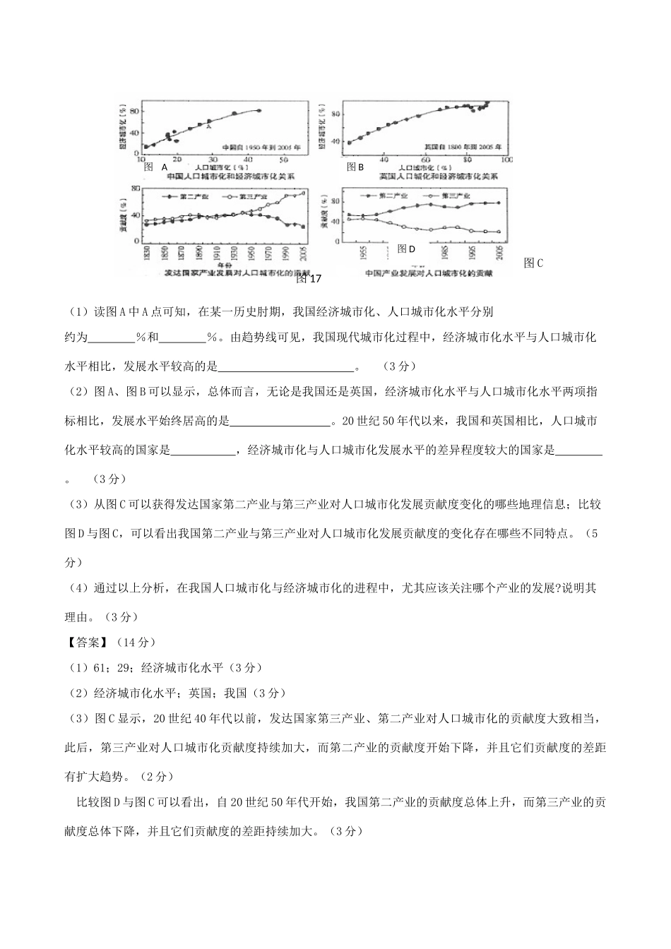 2011高考地理一轮复习 2.2 城市化精品学案 必修2_第3页