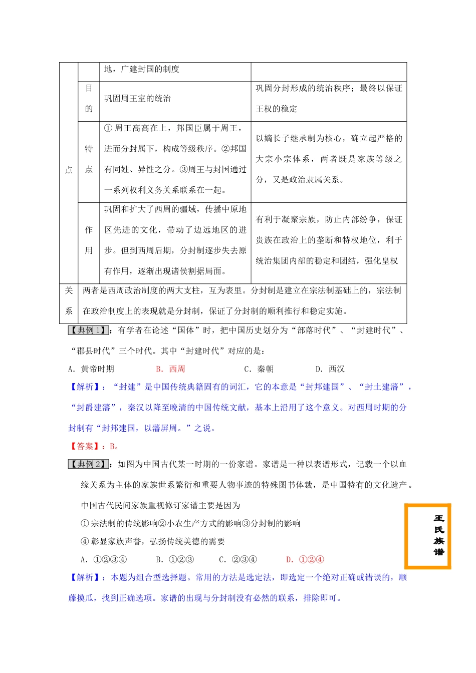2011高考历史 夏、商、西周的政治制度及秦朝中央集权制度的形成学案导航 必修1_第3页