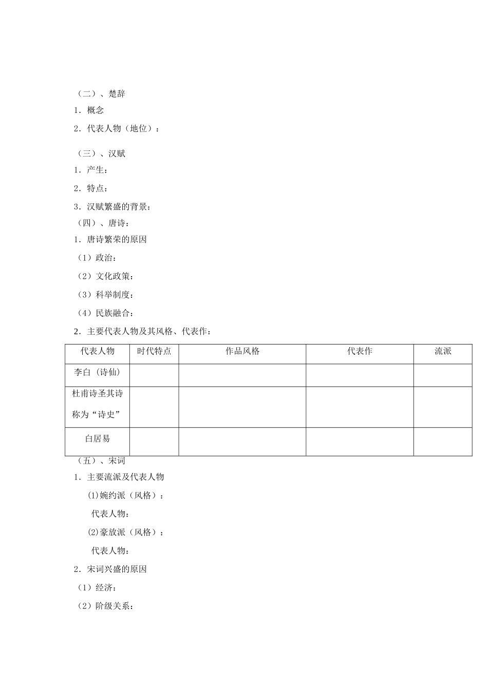 2011高考历史 一轮复习 第三单元教学案古代中国的科学技术与文学艺术素材 新人教版必修3_第3页