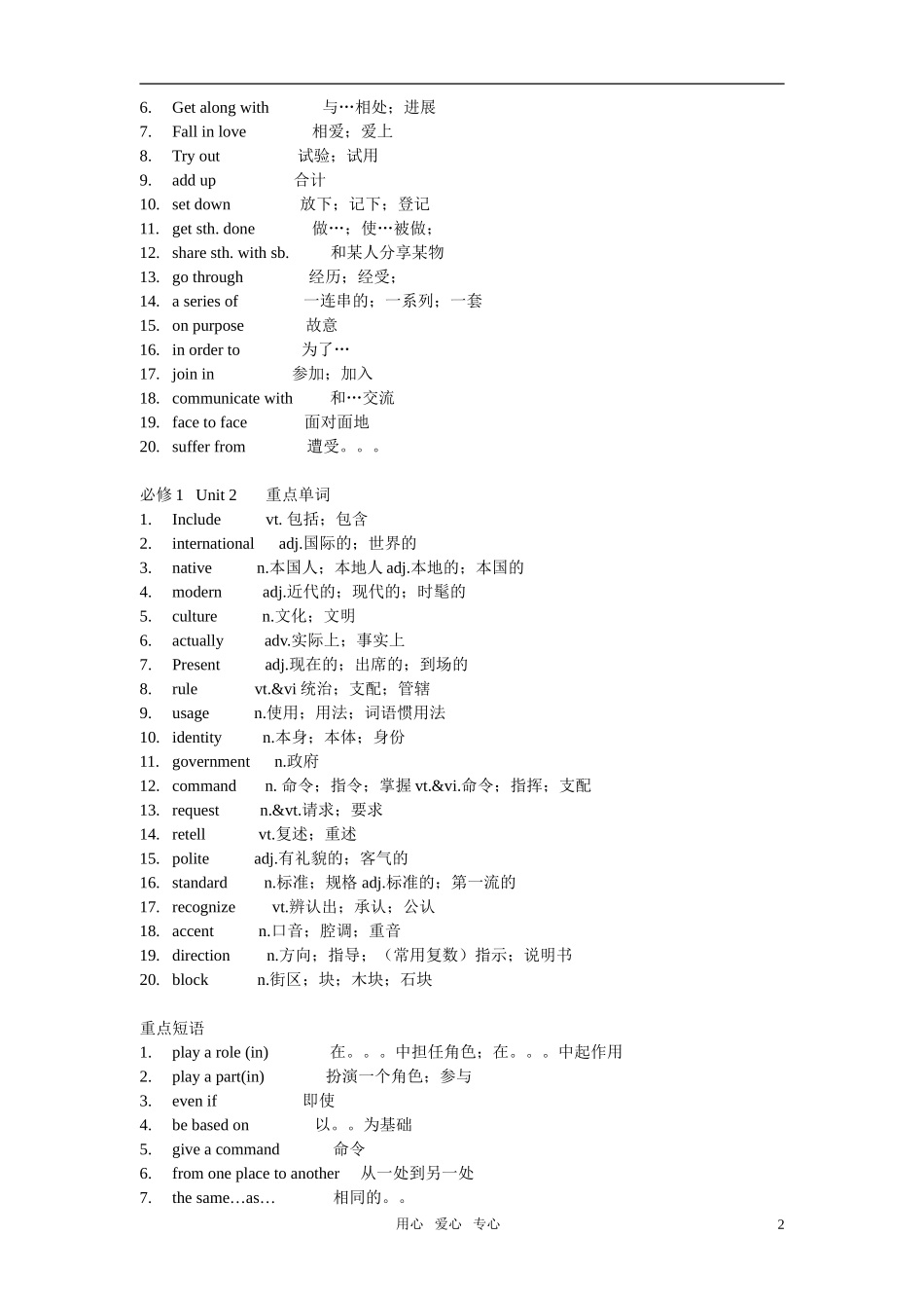 2011高考英语 词汇总结素材 新人教版_第2页