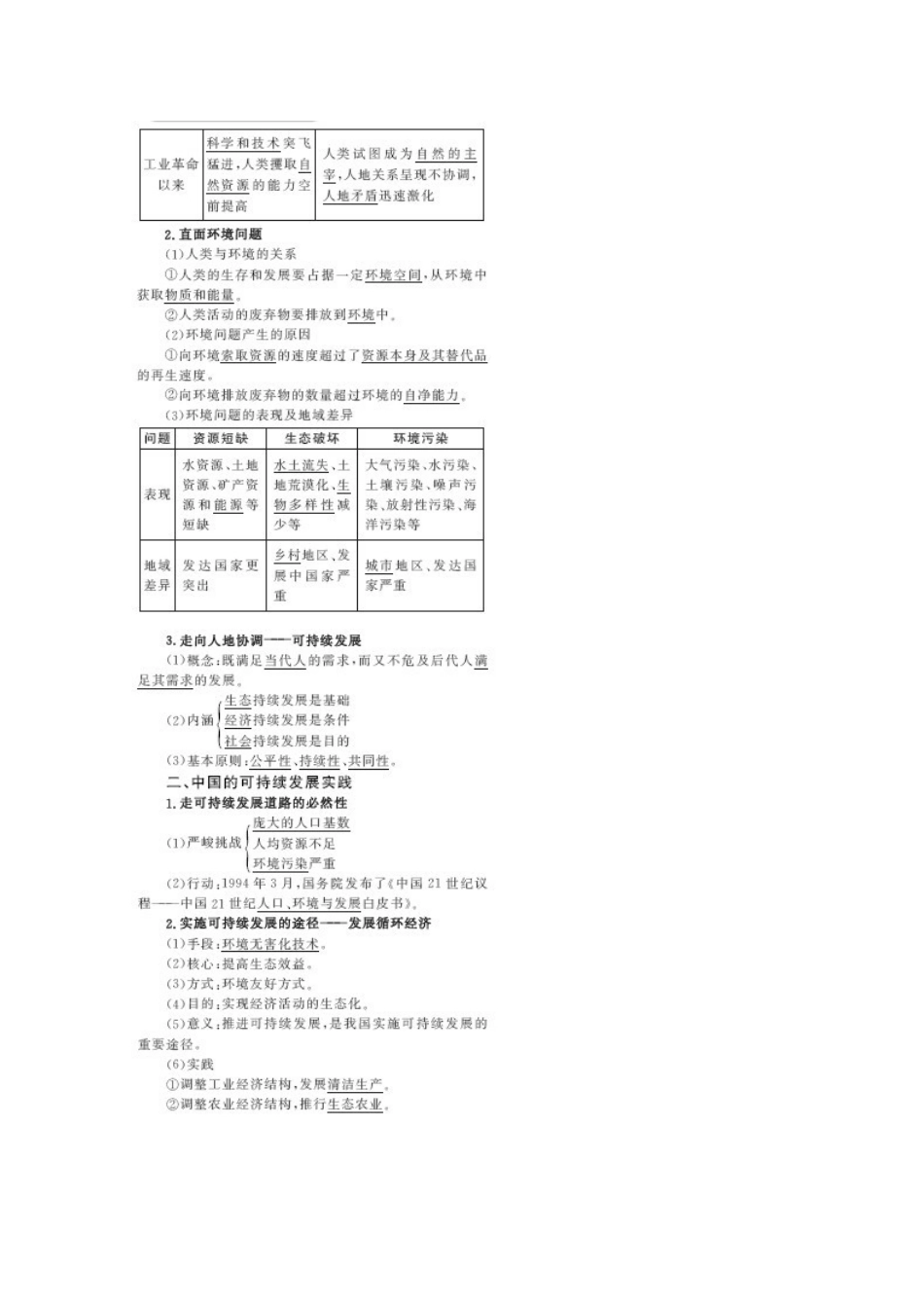 2011版高考地理一轮复习 精讲 人类与地理环境的协调发展精品学案 新人教版必修2_第2页