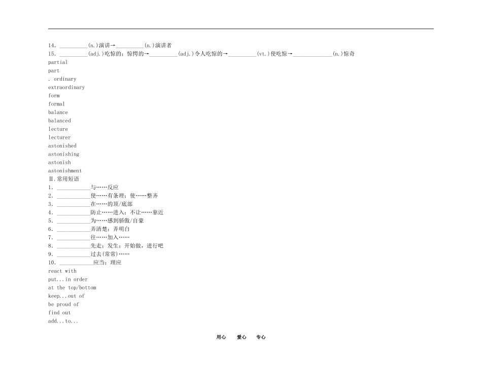 2011高考英语（外研版）总复习 学案：Module5 A Lesson in a Lab（必修1）_第2页
