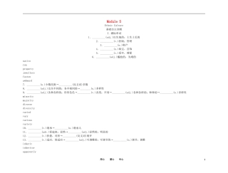 2011高考英语（外研版）总复习 学案：Module5 Ethnic Culture（选修7）