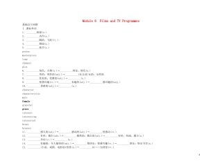 2011高考英语（外研版）总复习 学案：Module6 Films and TV Program me（必修2）