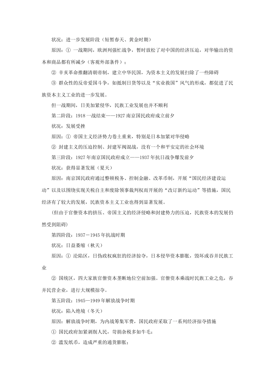 2011版高考历史一轮复习 精讲 近代中国经济结构的变动与资本主义的曲折发展精品学案_第2页