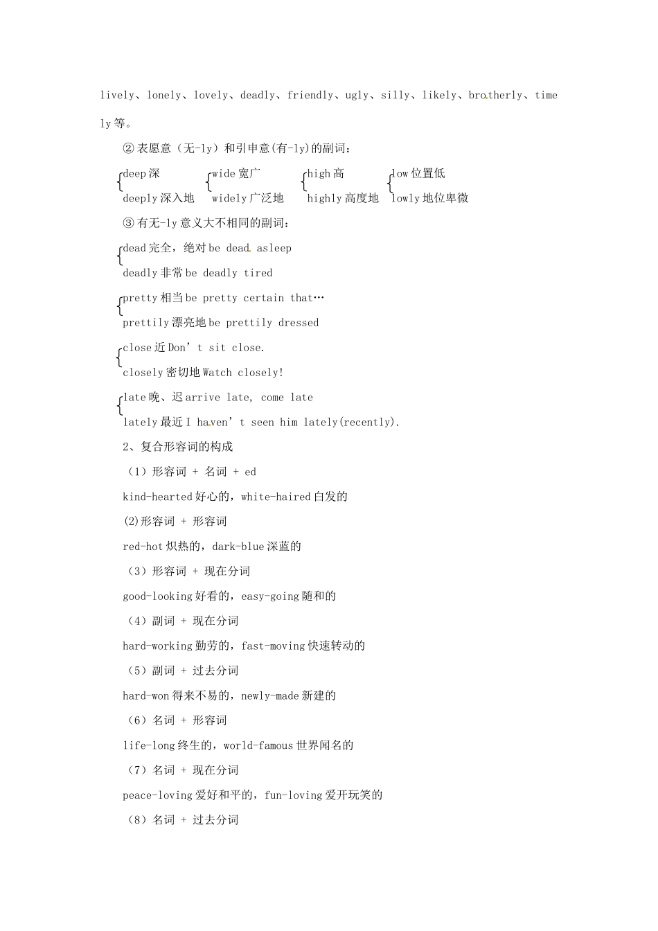 2011高考英语备考（考点聚焦+名题导解）形容词 副词_第2页